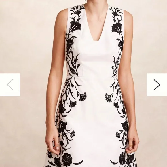 Moulinette Soeurs Dresses | Moulinette Soeurs White&Black Embroidered Dress | Color: Black/White | Size: 2 | Sarah_Beth137's Closet